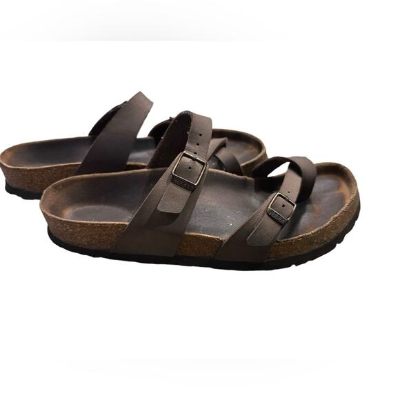 Birkenstock Women’s 39 (8.5/9) Brown Mayari Slip On Sandals - Picture 4 of 8